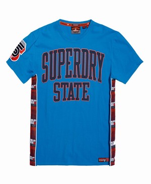 Superdry Podium Mid Weight Férfi Pólók Türkiz | NFWAY5209